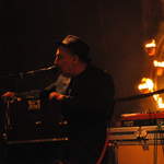 Musicians in the fire garden