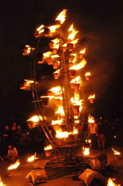 Fire garden sculptures