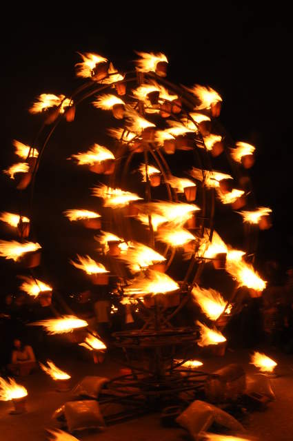 Fire garden sculptures
