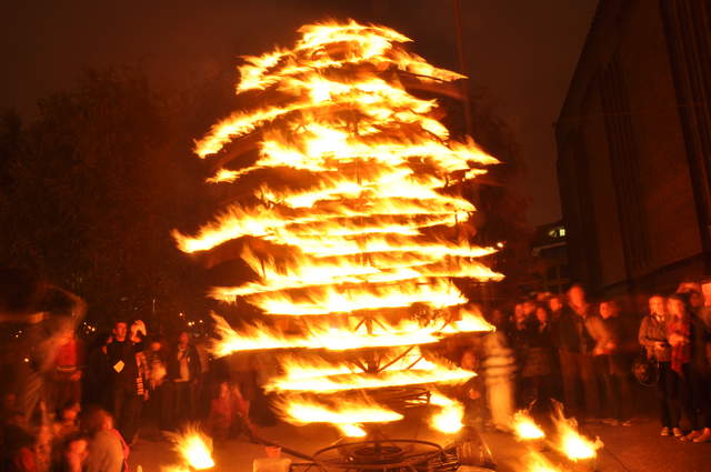 Fire garden sculptures