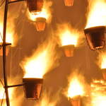 Fire garden sculptures