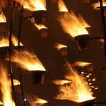 Fire garden sculptures