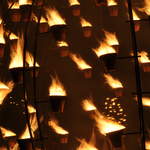 Fire garden sculptures