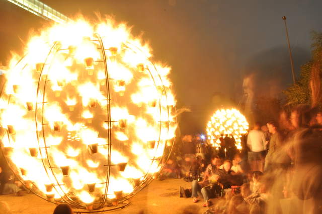 Fire garden sculptures
