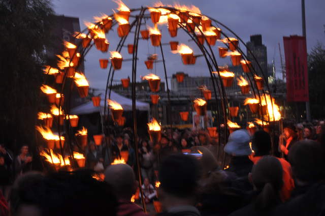Fire garden sculptures