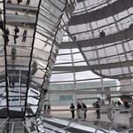 Inside the Bundestag glass dome