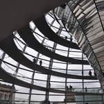 Inside the Bundestag glass dome