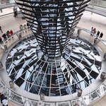 Inside the Bundestag glass dome