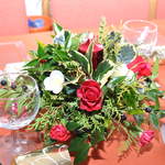 Christmas table arrangement