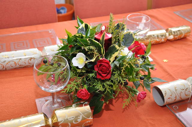 Christmas table arrangement