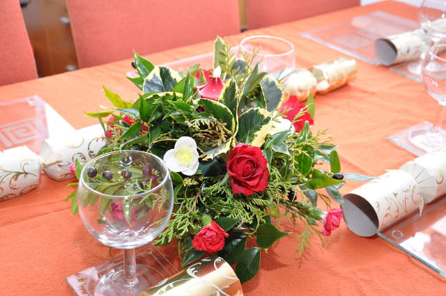 Christmas table arrangement