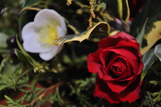 Christmas table arrangement