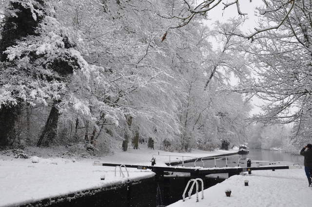 Canal Lock on the Grand Union in Cassiobury Park