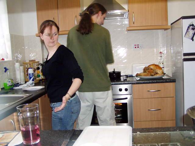 Kev and Ali cooking