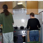 Kev and Ali cooking