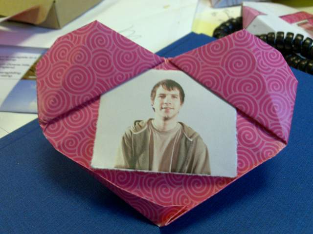 Feb 10 - Heart shaped picture frame, by Luke