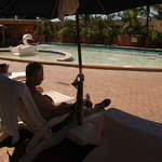Guy by the pool at Kalbarri