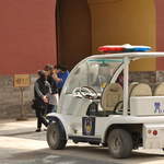 These Chinese Police golf buggies seemed to be everywhere