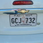 Heh, our rental cars license plate (A white Chevy Malibu, its the car all tourists get)