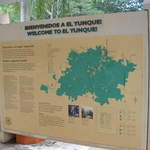Information sign at the El Portal Tropical Forest Center at the El Yunque Rainforest, Puerto Rico