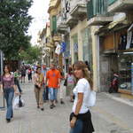 Sandra on one of Nicosia's two main shopping streets