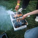 The classic music festival barbeque.  Unforgettable.
