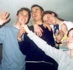 Simon, Ali, Kev and Mel - long night ... clearly