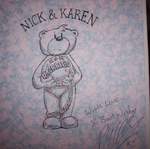 Nick and Karen's bad taste bear, by Pete Underhill