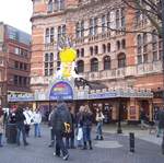 The Palace Theatre, decked out for Spamalot
