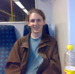Kevin on the train