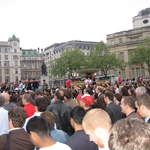 Crowds of Spamalot, Trafalgar Sq. 