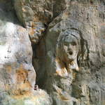 Face carved into the rock