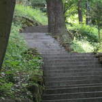 Steps up Petřín Hill