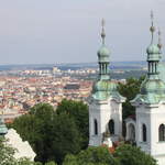 The towers of Strahov Monestary, from Eiffelovka