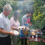 Serving at the barbeque