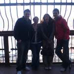 Ali, Ali, Gemma and Andy up the Tower