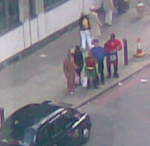 Superheroes waiting for a taxi