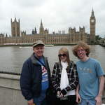 Jim, Catherine and Andrew in front of Parliament