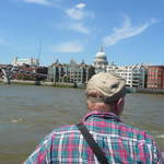 Jim looking out from the Clipper past St Paul's