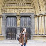 Kevin in front of Westminster Abbey