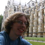 Andrew in front of Westminster Abbey