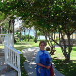 Trish in Hotel garden