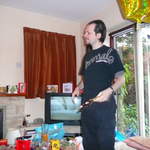 Nick opening presents