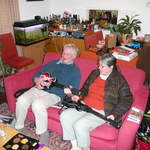 Mum and Dad rocking out with Guitar Hero