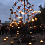 Fire garden sculptures