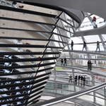 Inside the Bundestag glass dome