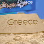 Greece sand sculpture