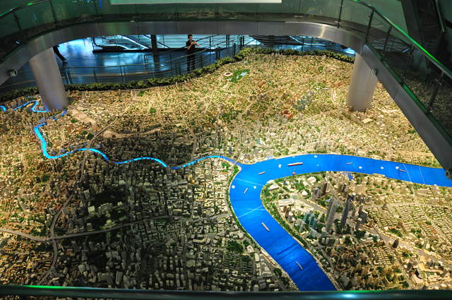 Shanghai from above, a 3D model at the Shanghai Urban Planning Exhibition Hall