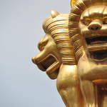Lions outside Jing'an temple