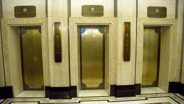 Elevators in the Peace Hotel, Nanjing Road